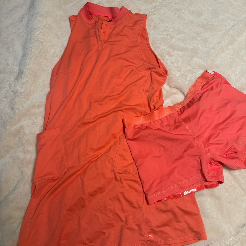 Puma Bright Orange Polo Shirt